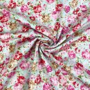 Baumwolle - Rosen - mint